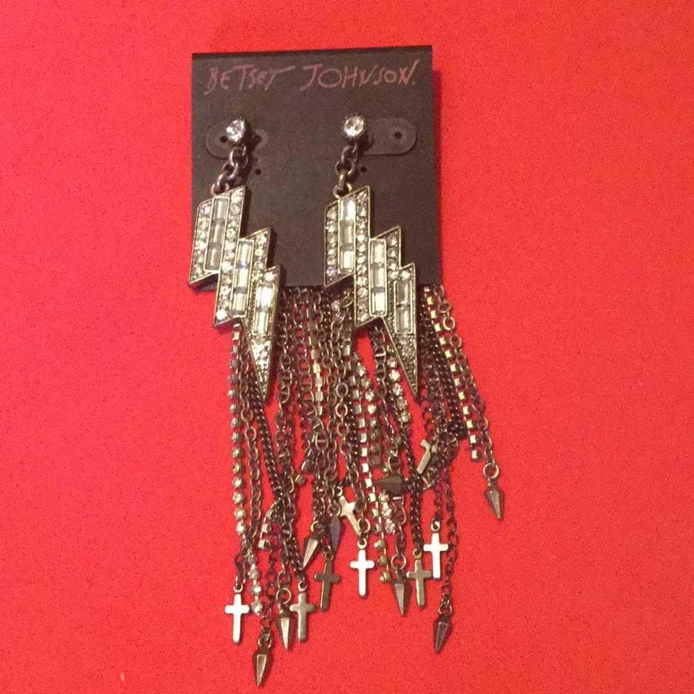 Betsey Johnson black label rocker earrings